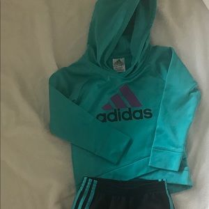 Adidas 2-piece girl 5t gym warm up outfit EUC